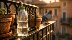 Bottiglie d’acqua e aceto sul balcone: funzionano davvero contro i piccioni?